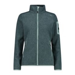 Damski polar CMP. Zielone bluzy sportowe damskie CMP, bez wzorów, z polaru, bez kaptura, narciarskie. Za 306.45 zł.