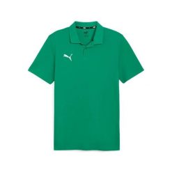 Koszulka sportowa męska Puma Team Goal Casuals Polo. Niebieskie koszulki polo męskie Puma, m, bez wzorów, z bawełny, bez kołnierzyka, bez ramiączek, do piłki nożnej. Za 89.09 zł.