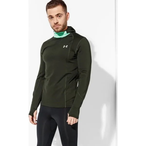 Under Armour Bluza Reactor Run Balaclava , khaki, rozmiar L. Brązowe bluzy męskie Under Armour, l, bez wzorów, z materiału, bez kaptura. W wyprzedaży za 189.99 zł.