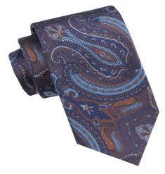 Klasyczny, Męski Krawat - Szeroki - Chattier - Kolorowy w Duży Wzór. Krawaty i muchy Chattier, bez wzorów, z tkaniny, eleganckie. Za 49.00 zł.