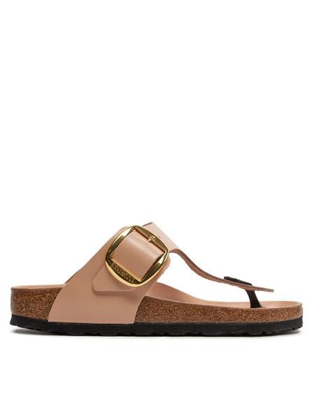 Birkenstock Japonki Gizeh 1026572 Beżowy. Brązowe klapki damskie Birkenstock, bez wzorów, ze skóry, bez obcasa. Za 647.99 zł.