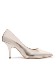 PINKO Szpilki Lady 11 SD0611P050 Złoty. Żółte szpilki damskie Pinko, bez wzorów, z lakierowanej skóry, bez obcasa, bez zapięcia. Za 999.99 zł.
