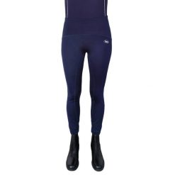 Legginsy jeździeckie pełno-dopalające dziewczęce York Maya. Niebieskie legginsy dla dziewczynek YORK, bez wzorów, z elastanu. Za 217.50 zł.