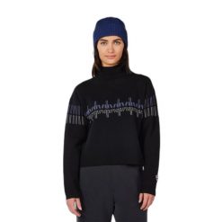 Sweter golf z wzorem dla kobiet Rossignol. Czarne swetry damskie Rossignol, na zimę, bez wzorów, bez kołnierzyka, bez ramiączek, bez kaptura. Za 729.00 zł.