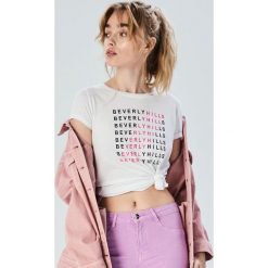 T-shirt Beverly Hills - Biały. T-shirty damskie marki Sinsay. Za 14.99 zł.