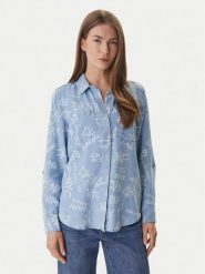 DKNY Koszula DJ6W2017 Błękitny Regular Fit. Niebieskie bluzki damskie DKNY, xl, bez wzorów, z lyocellu, bez kołnierzyka, bez ramiączek. Za 349.99 zł.