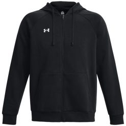 Bluza z kapturem Under Armour UA Rival Fleece FZ, Mężczyźni. Czarne bluzy męskie Under Armour, m, bez wzorów, z bawełny, z kapturem. Za 313.80 zł.
