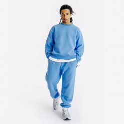 Bluza okrągły dekolt męska Elementals. Niebieskie bluzy męskie Decathlon, m, bez wzorów, z bawełny, bez kaptura. Za 179.99 zł.