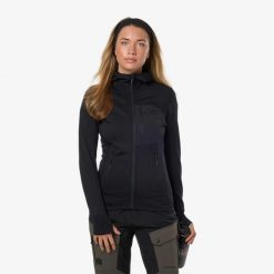 Bluza Z Kapturem Rozpinana Kobieta Oddychający. Zielone bluzy damskie SWEDEMOUNT, s, bez wzorów, z elastanu, z kapturem. Za 199.99 zł.