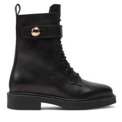 Trzewiki Furla. Czarne botki damskie Furla, bez obcasa, na płaskiej podeszwie, bez zapięcia. Za 1,189.00 zł.