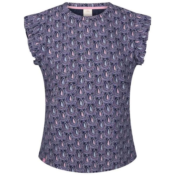 Koszulka Damska Salma Jersey. Niebieskie koszulki sportowe damskie Trespass, m, bez wzorów, z bawełny, bez kołnierzyka. Za 54.99 zł.