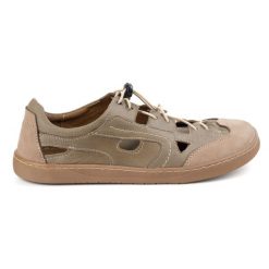Męskie buty barefoot skórzane Olivier 320KZ z wentylacją brązowe. Brązowe półbuty na co dzień męskie ze skóry, bez zapięcia. Za 408.14 zł.