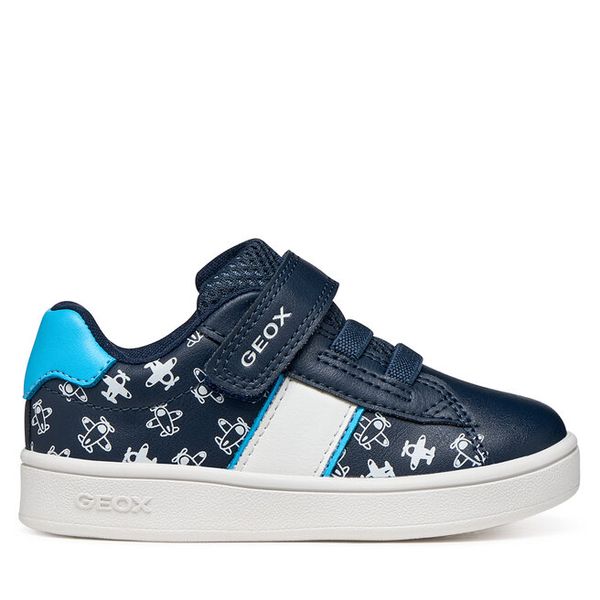 Sneakersy Geox. Niebieskie trampki i tenisówki chłopięce Geox, bez wzorów, bez zapięcia. Za 179.99 zł.