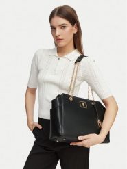 U.S. Polo Assn. Torebka BIUXT8387WVP Czarny. Czarne torebki do ręki damskie U.S. Polo Assn., bez wzorów, ze skóry, bez dodatków. Za 164.99 zł.