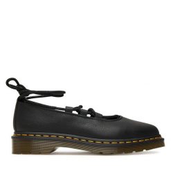 Półbuty Dr. Martens. Czarne półbuty damskie Dr. Martens, bez wzorów, bez obcasa, na płaskiej podeszwie, bez zapięcia. Za 559.99 zł.