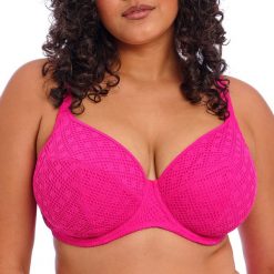 Damski top do kostiumu kąpielowego Elomi Bazaruto. Czerwone topy damskie ELOMI, bez wzorów, bez kołnierzyka, bez ramiączek. Za 279.50 zł.