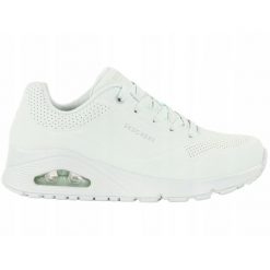 Buty na co dzień damskie SKECHERS UNO FROSTY KICKS skóra. Zielone obuwie sportowe damskie Skechers, bez wzorów, ze skóry, trekkingowe, Skechers Sport. Za 303.00 zł.