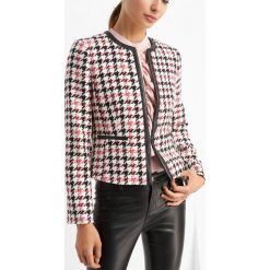 Pudełkowy żakiet w pepitkę. Brązowe żakiety damskie Orsay, z dzianiny, eleganckie. Za 179.99 zł.