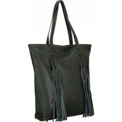 Shopperka skórzana boho Rovicky TWR-164 zielona. Zielone torebki do ręki damskie ROVICKY, bez wzorów, ze skóry, boho, bez dodatków. Za 337.00 zł.