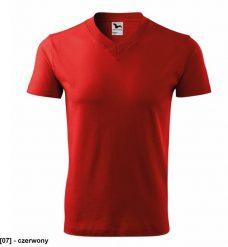 V-neck 102 - ADLER - Koszulka unisex, 160 g/m2 - czerwony S. Czerwone t-shirty damskie Malfini, m, bez wzorów, bez kołnierzyka. Za 35.18 zł.