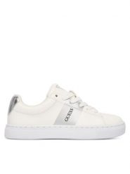 Guess Sneakersy K5BZ47 WO120 Biały. Białe buty sportowe dziewczęce Guess, z aplikacjami, ze skóry, bez zapięcia. Za 149.99 zł.