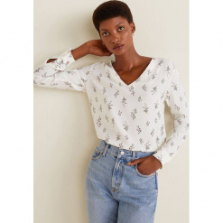Mango - Bluzka Vegas. Szare bluzki damskie Mango, z tkaniny, casualowe. Za 119.90 zł.