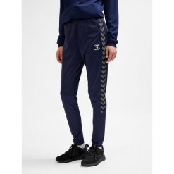 Damskie spodnie dresowe Hummel Authentic Pl. Niebieskie spodnie sportowe damskie Hummel, bez wzorów, z dresówki, do piłki nożnej. Za 191.00 zł.