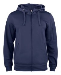 Clique Bluza z kapturem Basic Active Full Zip - 100% poliester, dark navy. Niebieskie bluzy męskie CLIQUE, s, bez wzorów, z poliesteru, z kapturem. Za 202.91 zł.