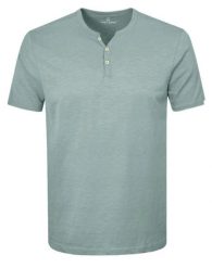 T-Shirt, Dekolt na Guziki -Pako Jeans- Lekki Melanż - Miętowa. Zielone t-shirty męskie Pako Jeans, l, bez wzorów, z bawełny, casualowe, bez kołnierzyka. Za 69.00 zł.