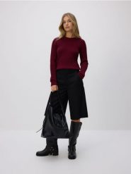Duża torebka hobo - czarny. Czarne torebki do ręki damskie Reserved, bez wzorów, ze skóry, duże, bez dodatków. Za 159.99 zł.