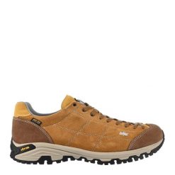 Buty turystyczne męskie LOMER MAIPOS MTX SUEDE. Żółte eleganckie półbuty Lomer, z mikrofibry, eleganckie, bez zapięcia. Za 729.99 zł.