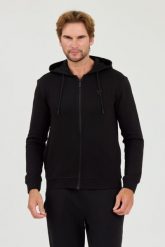 GUESS Czarna męska bluza z kapturem Hooded Sweatshirt, Rozmiar S. Czarne bluzy męskie Guess, l, z aplikacjami, z kapturem. W wyprzedaży za 298.99 zł.
