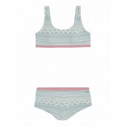 Dziewczęcy dwuczęściowy kostium kąpielowy Protest Prtproma. Zielone stroje kąpielowe dla dziewczynek Protest, bez wzorów. Za 227.00 zł.