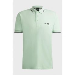 Koszulka Polo męska Boss Paddy Pro Open Green regular fit zielona (50469102-388). Zielone koszulki polo męskie Boss, m, bez wzorów, sportowe, bez ramiączek. Za 279.00 zł.