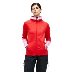 Bluza Peak Performance damska Rider Zip Hood czerwona - M. Czerwone bluzy damskie Peak Performance, m, bez wzorów, bez kaptura. W wyprzedaży za 599.00 zł.