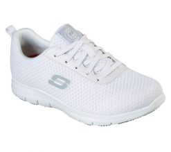 Buty do chodzenia damskie Skechers Ghenter Bronaugh. Białe obuwie sportowe damskie Skechers, bez wzorów, z kauczuku, trekkingowe. Za 691.25 zł.