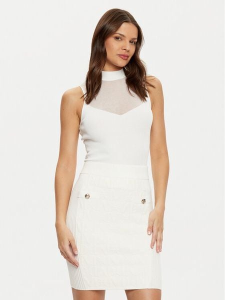 Marciano Guess Bluzka 5RGR20 5817Z Beżowy Regular Fit. Brązowe bluzki damskie Marciano Guess, l, z aplikacjami, z wiskozy, bez kołnierzyka, bez ramiączek. Za 209.99 zł.