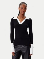 KARL LAGERFELD Sweter A4W18043 Czarny Slim Fit. Czarne swetry damskie KARL LAGERFELD, xl, bez wzorów, z syntetyku, bez kołnierzyka, bez ramiączek, bez kaptura. Za 779.99 zł.