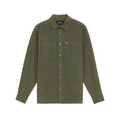 Sztruksowa koszula Lyle & Scott. Zielone koszule męskie LYLE AND SCOTT, m, bez wzorów, ze sztruksu, casualowe, bez kołnierzyka, bez ramiączek. W wyprzedaży za 336.50 zł.