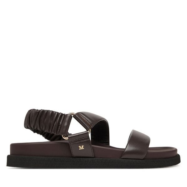 Sandały Max Mara. Brązowe sandały damskie Max Mara, bez wzorów, bez obcasa, na płaskiej podeszwie, bez zapięcia. Za 1,699.99 zł.