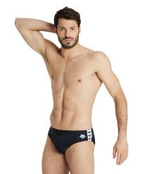 Kąpielówki Arena Men's Icons Swim Briefs Solid. Czarne kąpielówki męskie Arena, m, bez wzorów, z materiału, do pływania. Za 217.00 zł.