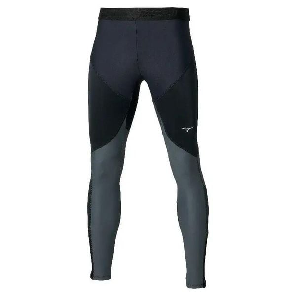 Legginsy techniczne Mizuno Charge Breath. Czarne legginsy sportowe męskie Mizuno, s, bez wzorów, z materiału, długie, do biegania. Za 367.00 zł.
