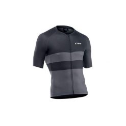 Koszulka rowerowa NORTHWAVE BLADE AIR Jersey czarno szara. Czarne bluzy męskie Northwave, z jersey, bez zapięcia, rowerowe. Za 307.95 zł.
