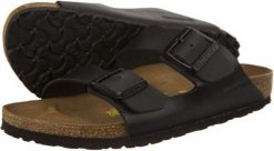 Birkenstock Klapki damskie Arizona czarne r. 45 (051793). Czarne klapki damskie Birkenstock, bez wzorów, bez obcasa. Za 320.27 zł.