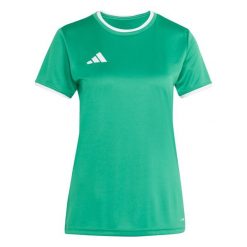 Koszulka damska adidas Entrada Jersey. Białe koszulki sportowe damskie Adidas, bez wzorów, z jersey, sportowe, bez kołnierzyka. Za 60.99 zł.
