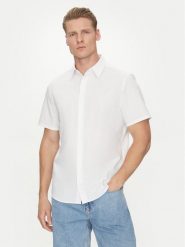 Calvin Klein Koszula Classic LV04LB125G Biały Regular Fit. Białe koszule męskie Calvin Klein, m, bez wzorów, z bawełny, bez kołnierzyka, bez ramiączek. Za 189.99 zł.