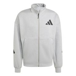 Bluza męska bez kaptura rozpinana ADIDAS M Z.N.E. TT L. Szare bluzy męskie Adidas, l, bez wzorów, z bawełny, bez kaptura. Za 439.00 zł.