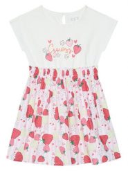 Guess Sukienka codzienna K6GK05 K6YW0 Biały Regular Fit. Białe sukienki dla dziewczynek Guess, z aplikacjami, z bawełny, bez ramiączek. Za 229.99 zł.