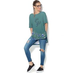 Colour Pleasure Koszulka damska CP-033 251 zielona r. uniwersalny. T-shirty damskie marki Colour Pleasure. Za 76.57 zł.
