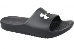 Klapki basenowe Under Armour CORE PTH SL. Czarne klapki męskie Under Armour, z materiału, sportowe. Za 154.80 zł.